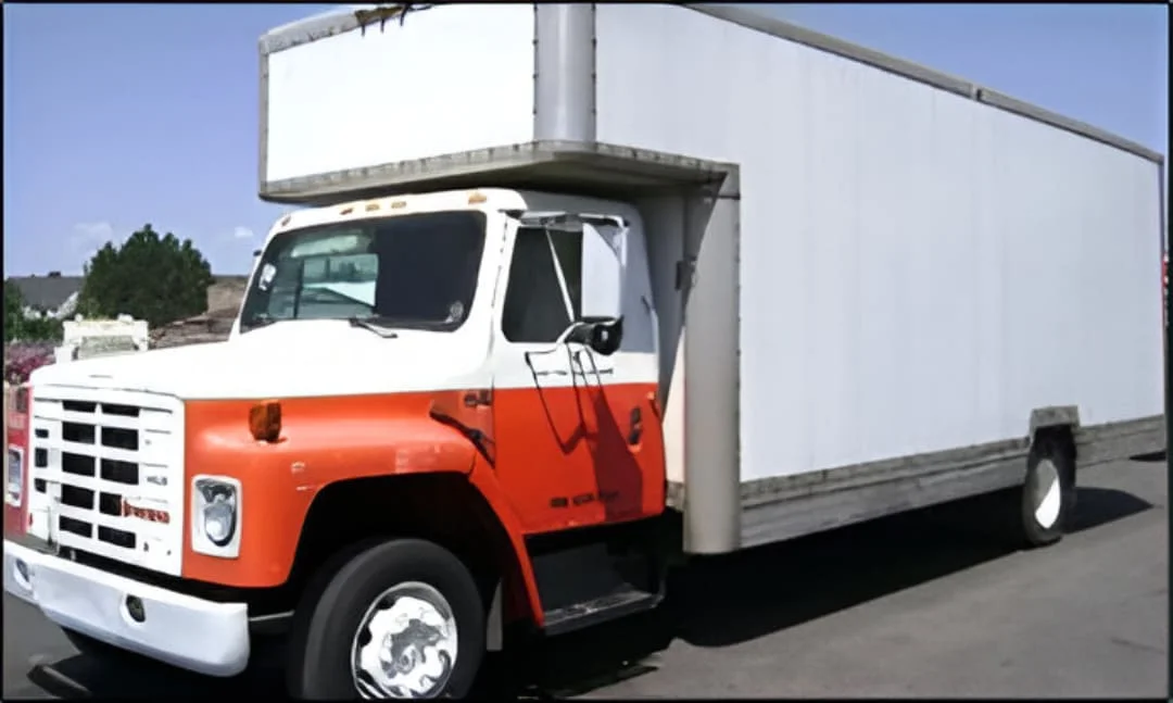 A 26-foot U-Haul moving truck